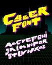 Cyber style font. Vector alphabet