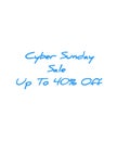 Cyber sunday sale upto 40 percent icon business label sticker