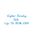 Cyber sunday sale upto 30 percent icon business label sticker