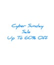 Cyber sunday sale upto 60 percent icon business label sticker