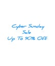 Cyber sunday sale upto 90 percent icon business label sticker