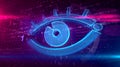 Cyber surveillance digital concept with spy eye Royalty Free Stock Photo