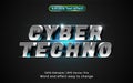 Cyber techno editable text effect