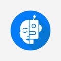 Cyber technologies vector icon. Artificial intelligence concept icon.