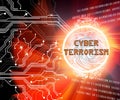 Cyber Terrorism Online Terrorist Crime 3d Illustration