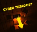 Cyber Terrorist Extremism Hacking Alert 3d Rendering