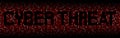 Cyber threat text on hex code illustration