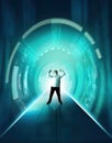 Cyber tunnel futuristic