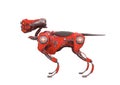 Cyber watchman dog on side view