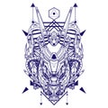 Cyber Wolf Illustration for Playing Card, gaming logo and more