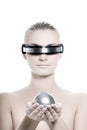 Cyber woman Royalty Free Stock Photo