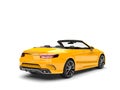 Cyber yellow modern convertible luxury car - tail view