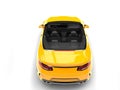 Cyber yellow modern convertible luxury car - top down back view