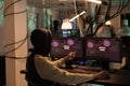 Cyberattack alert message on computer screen, hacker stealing password Royalty Free Stock Photo