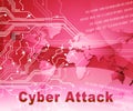 Cyberattack Malicious Cyber Hack Attack 2d Illustration