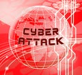 Cyberattack Malicious Cyber Hack Attack 3d Illustration