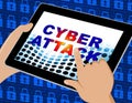 Cyberattack Malicious Cyber Hack Attack 3d Illustration