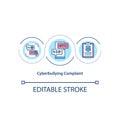 Cyberbullying complaint concept icon