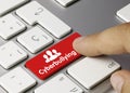 Cyberbullying - Inscription on Red Keyboard Key Royalty Free Stock Photo