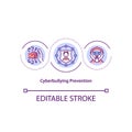 Cyberbullying prevention concept icon Royalty Free Stock Photo