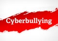 Cyberbullying Red Brush Abstract Background Illustration