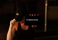 Cybercrime. Hacker.Girl with a black cap.