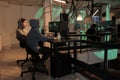 Cybercrime, internet thieves hacking computer system, stealing finances