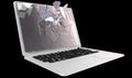 Cybercrime - laptop PC crash Royalty Free Stock Photo