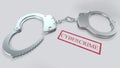 Cybercrime Word and Handcuffs 3D Animation