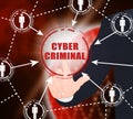 Cybercriminal Internet Hack Or Breach 2d Illustration