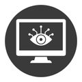Cybereye Glyph Style vector icon which can easily modify or edit