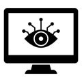 Cybereye Glyph Style vector icon which can easily modify or edit
