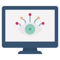 Cybereye Glyph Style vector icon which can easily modify or edit