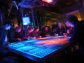 Cyberhackers planning hightech heist at holographic table