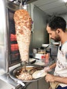 Kebab or shawarma is sold by hawkers in small roadside shops as a takeaway dish.