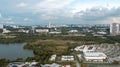 Cyberjaya, Malaysia - October 13, 2022: Urban scenery of modern growing city. Aerial view cityscape. Public park and high-rise Royalty Free Stock Photo