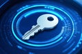 Cyberkey Access to Secured Data Streams and Protected Information for a Digital Financial Future Royalty Free Stock Photo