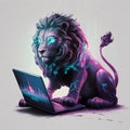 The Cyberlion (AI Generated)