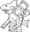 Cybernetic alien shark