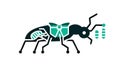 Cybernetic Ant, Futuristic Insect Robotics and Advanced Micro-Tech. vector design Generative AI Royalty Free Stock Photo