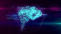 Cybernetic brain concept animation