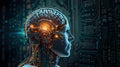 Cybernetic brain merging with a circuit board