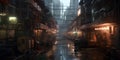 A cybernetic cityscape cinematic Hyper-realistic textures one generative AI