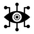 Cybernetic, cybernetics, eye icon