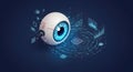 Cybernetic Eye: Data Analysis Royalty Free Stock Photo