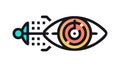 Cybernetic Eye Target Focus Vision Vector Icon, vector design Generative AI Royalty Free Stock Photo