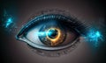 Cybernetic eye, wearable technology concept Royalty Free Stock Photo