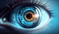 Cybernetic eye, wearable technology concept Royalty Free Stock Photo