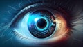 Cybernetic eye, wearable technology concept Royalty Free Stock Photo