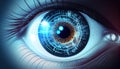 Cybernetic eye, wearable technology concept Royalty Free Stock Photo